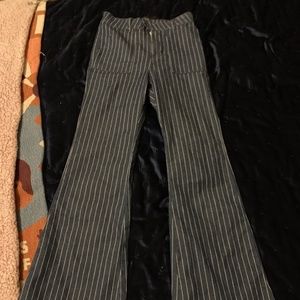 FOREVER 21 pin-striped flare jeans